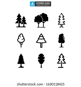 shrub tree icon or logo isolated sign symbol vector illustration - Collection of high quality black style vector icons

