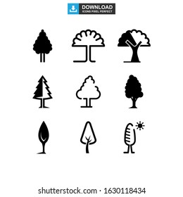 shrub tree icon or logo isolated sign symbol vector illustration - Collection of high quality black style vector icons
