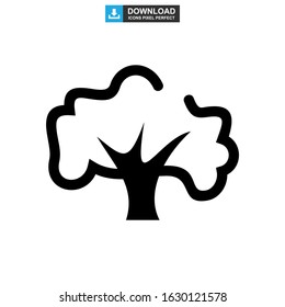 shrub tree icon or logo isolated sign symbol vector illustration - high quality black style vector icons
