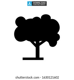 shrub tree icon or logo isolated sign symbol vector illustration - high quality black style vector icons

