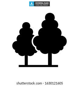 shrub tree icon or logo isolated sign symbol vector illustration - high quality black style vector icons
