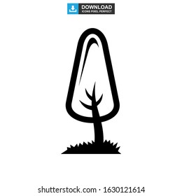 shrub tree icon or logo isolated sign symbol vector illustration - high quality black style vector icons
