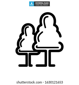 shrub tree icon or logo isolated sign symbol vector illustration - high quality black style vector icons
