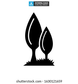 shrub tree icon or logo isolated sign symbol vector illustration - high quality black style vector icons
