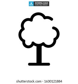 shrub tree icon or logo isolated sign symbol vector illustration - high quality black style vector icons
