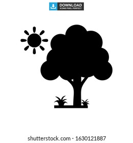 shrub tree icon or logo isolated sign symbol vector illustration - high quality black style vector icons
