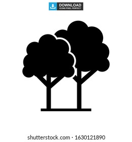 shrub tree icon or logo isolated sign symbol vector illustration - high quality black style vector icons
