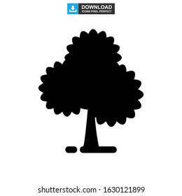 shrub tree icon or logo isolated sign symbol vector illustration - high quality black style vector icons
