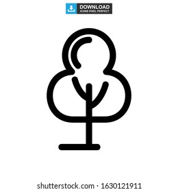 shrub tree icon or logo isolated sign symbol vector illustration - high quality black style vector icons
