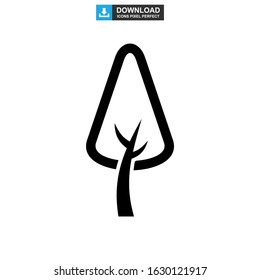 shrub tree icon or logo isolated sign symbol vector illustration - high quality black style vector icons
