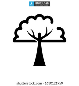 shrub tree icon or logo isolated sign symbol vector illustration - high quality black style vector icons
