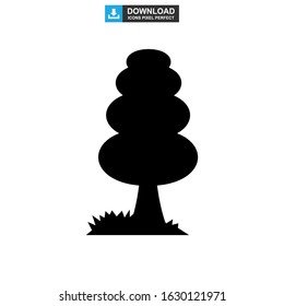 shrub tree icon or logo isolated sign symbol vector illustration - high quality black style vector icons
