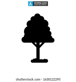 shrub tree icon or logo isolated sign symbol vector illustration - high quality black style vector icons
