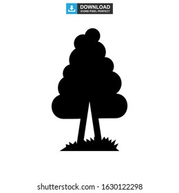 shrub tree icon or logo isolated sign symbol vector illustration - high quality black style vector icons
