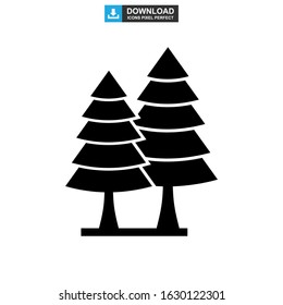 shrub tree icon or logo isolated sign symbol vector illustration - high quality black style vector icons
