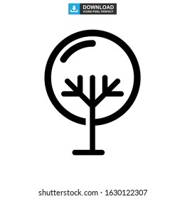 shrub tree icon or logo isolated sign symbol vector illustration - high quality black style vector icons
