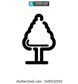 shrub tree icon or logo isolated sign symbol vector illustration - high quality black style vector icons
