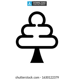 shrub tree icon or logo isolated sign symbol vector illustration - high quality black style vector icons
