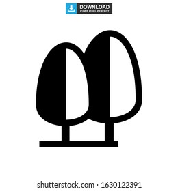 shrub tree icon or logo isolated sign symbol vector illustration - high quality black style vector icons
