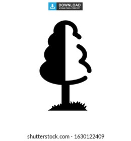 shrub tree icon or logo isolated sign symbol vector illustration - high quality black style vector icons

