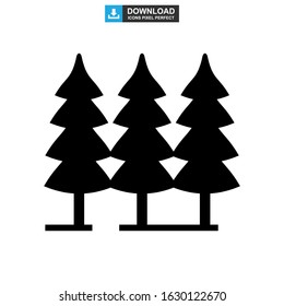 shrub tree icon or logo isolated sign symbol vector illustration - high quality black style vector icons
