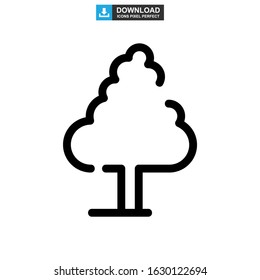 shrub tree icon or logo isolated sign symbol vector illustration - high quality black style vector icons
