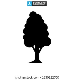 shrub tree icon or logo isolated sign symbol vector illustration - high quality black style vector icons
