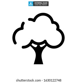 shrub tree icon or logo isolated sign symbol vector illustration - high quality black style vector icons
