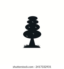 shrub tree icon or logo isolated sign symbol Vector