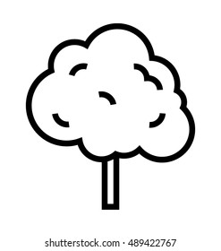 Shrub Tree Vector Icon