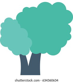 Shrub Tree Vector Icon 