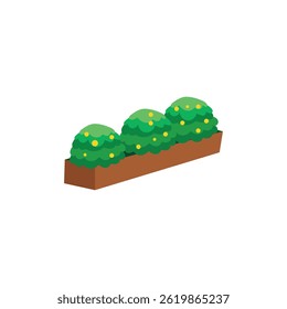 Shrubbery plants bush shrub vector illustration garden 