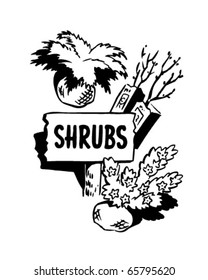 Shrubs - Ad Header - Retro Clipart