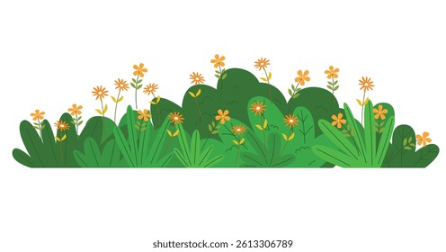 Shrubs during flowering seasons, bush blossom vector
