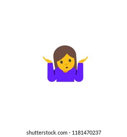 Shrug vector flat emoji