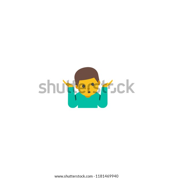 Shrug vector flat\
emoji