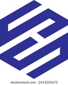 SHS polygon logo design, vector file logo, icon, 