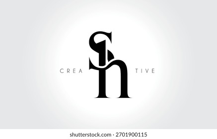 SHsh Elegant Serif Monogram Logo – Luxury Lowercase Typographic Lettermark for Modern Branding