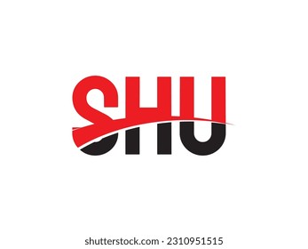 SHU Letter Initial Logo Design Vector Illustration