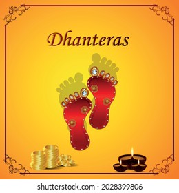 Shubh dhanteras celebration greeting card