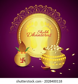 Shubh dhanteras celebration greeting card