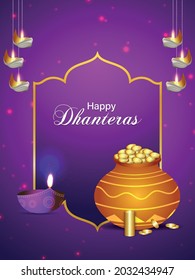 Shubh dhanteras indian festival celebration background