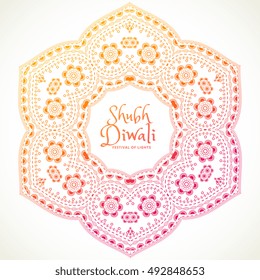 shubh diwali festival mandala art