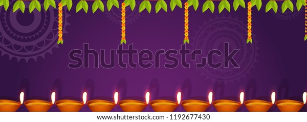 Shubh Diwali Traditional Indian Festival Banner Stock Vector (Royalty ...