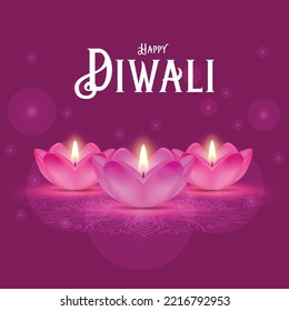 Shubh Diwali Wishes with creative background