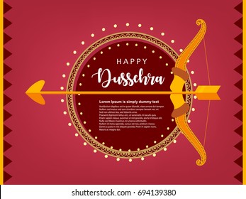 Shubh Dussehra wallpaper design background, Vector Illustration.