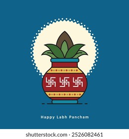 Shubh Labh Pancham Indian Hindu Festival Template Design.