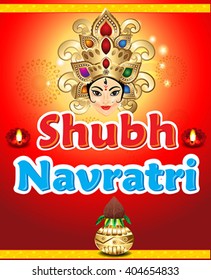 shubh navratri artistic background vector illustration