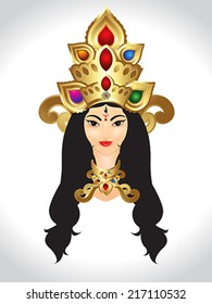 Shubh Navratri God Durga vector Illustration