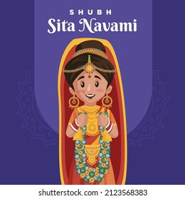 Shubh Sita navami banner design template.